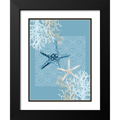 Starfish Tours Black Modern Wood Framed Art Print with Double Matting by Allen, Kimberly