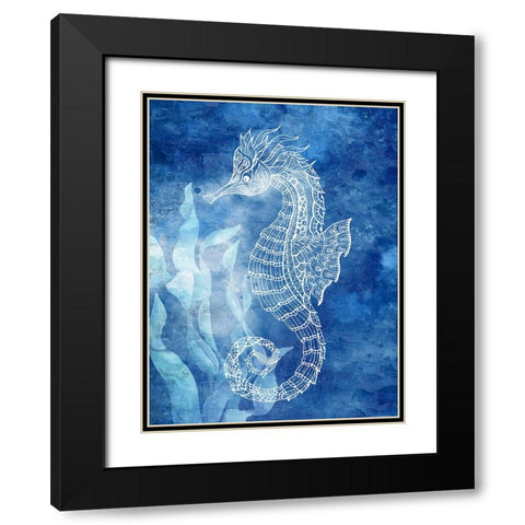 White Sea Creatures 2 Black Modern Wood Framed Art Print with Double Matting by Allen, Kimberly