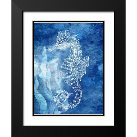 White Sea Creatures 2 Black Modern Wood Framed Art Print with Double Matting by Allen, Kimberly