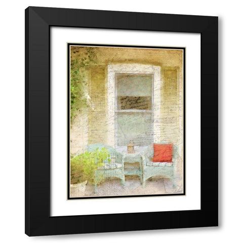 On the Porch Black Modern Wood Framed Art Print with Double Matting by Allen, Kimberly