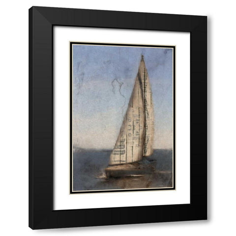 Sailing Black Modern Wood Framed Art Print with Double Matting by Allen, Kimberly
