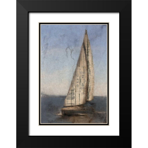 Sailing Black Modern Wood Framed Art Print with Double Matting by Allen, Kimberly