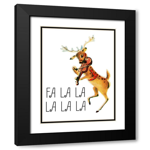 Reindeer Christmas 1 Black Modern Wood Framed Art Print with Double Matting by Allen, Kimberly