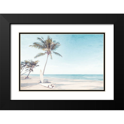 Surf Black Modern Wood Framed Art Print with Double Matting by Allen, Kimberly