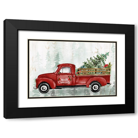 Christmas Delivery Black Modern Wood Framed Art Print with Double Matting by Allen, Kimberly