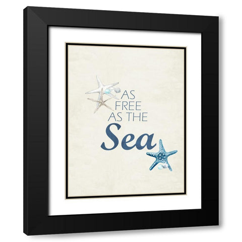 As Free as the Sea Black Modern Wood Framed Art Print with Double Matting by Allen, Kimberly