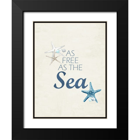 As Free as the Sea Black Modern Wood Framed Art Print with Double Matting by Allen, Kimberly