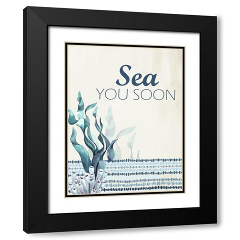 Sea You Black Modern Wood Framed Art Print with Double Matting by Allen, Kimberly