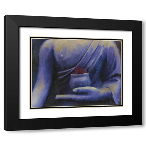 Serenity Black Modern Wood Framed Art Print with Double Matting by Allen, Kimberly