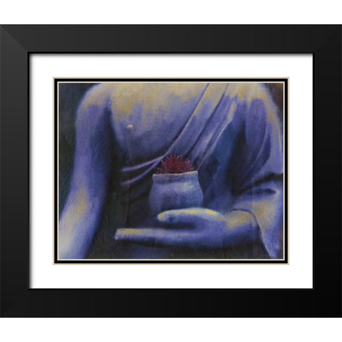 Serenity Black Modern Wood Framed Art Print with Double Matting by Allen, Kimberly