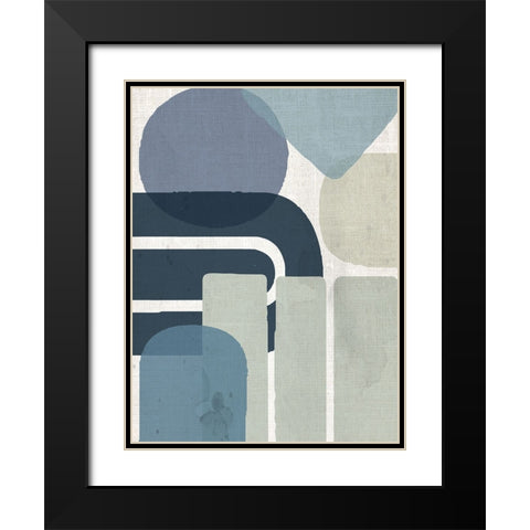Abstract Shape 2 Black Modern Wood Framed Art Print with Double Matting by Allen, Kimberly