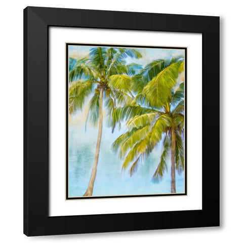 Sunset Palms 2 Black Modern Wood Framed Art Print with Double Matting by Allen, Kimberly