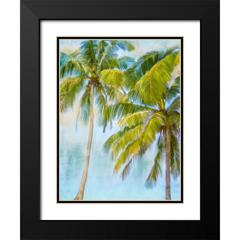 Sunset Palms 2 Black Modern Wood Framed Art Print with Double Matting by Allen, Kimberly