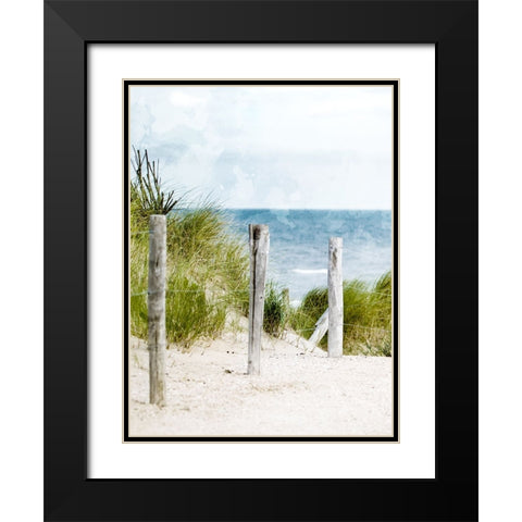 Pathway To The Beach Black Modern Wood Framed Art Print with Double Matting by Allen, Kimberly