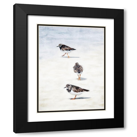 Sandpiper Beach Black Modern Wood Framed Art Print with Double Matting by Allen, Kimberly