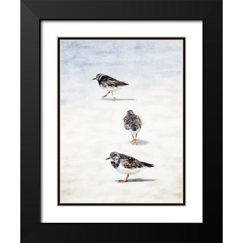 Sandpiper Beach Black Modern Wood Framed Art Print with Double Matting by Allen, Kimberly