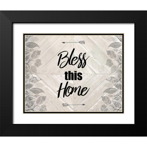 Bless This Home Quote Black Modern Wood Framed Art Print with Double Matting by Allen, Kimberly