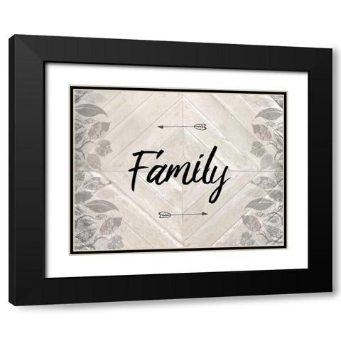 Family B Black Modern Wood Framed Art Print with Double Matting by Allen, Kimberly