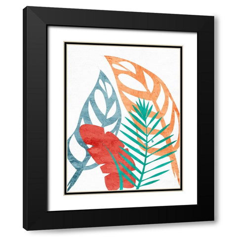 Bright Palms 1 Black Modern Wood Framed Art Print with Double Matting by Allen, Kimberly