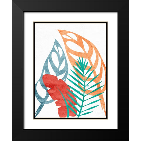 Bright Palms 1 Black Modern Wood Framed Art Print with Double Matting by Allen, Kimberly