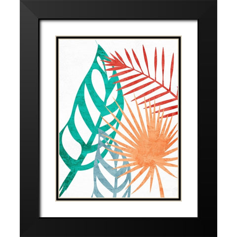 Bright Palms 2 Black Modern Wood Framed Art Print with Double Matting by Allen, Kimberly