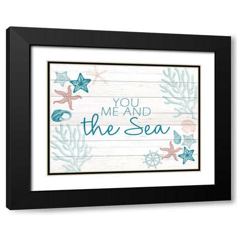 You Me Black Modern Wood Framed Art Print with Double Matting by Allen, Kimberly