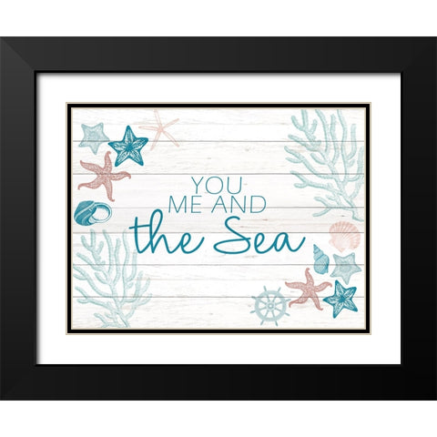 You Me Black Modern Wood Framed Art Print with Double Matting by Allen, Kimberly