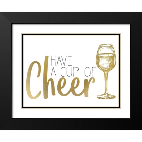 Cheer 1 Black Modern Wood Framed Art Print with Double Matting by Allen, Kimberly