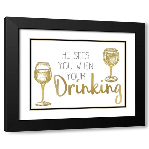 Cheer 4 Black Modern Wood Framed Art Print with Double Matting by Allen, Kimberly