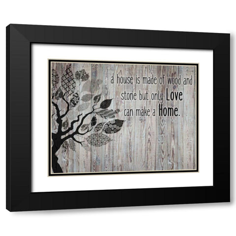 House Black Modern Wood Framed Art Print with Double Matting by Allen, Kimberly