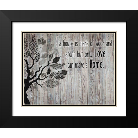House Black Modern Wood Framed Art Print with Double Matting by Allen, Kimberly