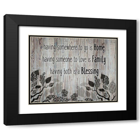 Having Someone To Love Black Modern Wood Framed Art Print with Double Matting by Allen, Kimberly