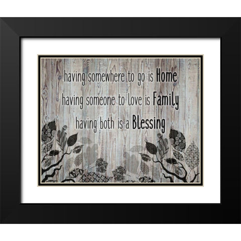 Having Someone To Love Black Modern Wood Framed Art Print with Double Matting by Allen, Kimberly