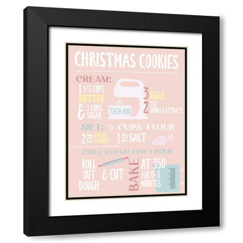 Christmas Cookies Black Modern Wood Framed Art Print with Double Matting by Allen, Kimberly