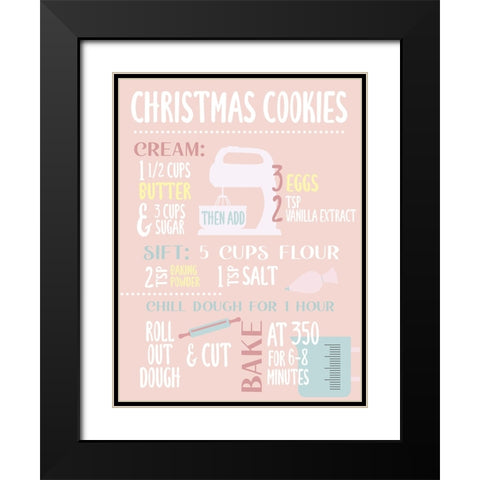 Christmas Cookies Black Modern Wood Framed Art Print with Double Matting by Allen, Kimberly