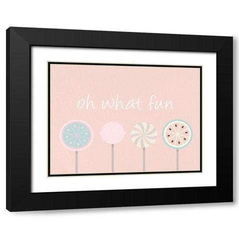 Oh What Fun Black Modern Wood Framed Art Print with Double Matting by Allen, Kimberly