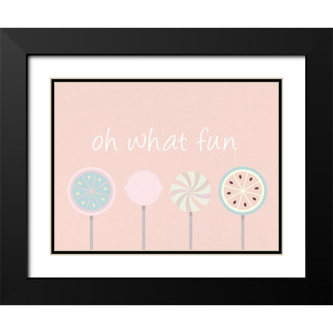 Oh What Fun Black Modern Wood Framed Art Print with Double Matting by Allen, Kimberly