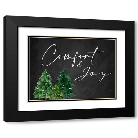 Comfort and Joy Black Modern Wood Framed Art Print with Double Matting by Allen, Kimberly