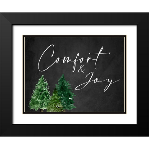 Comfort and Joy Black Modern Wood Framed Art Print with Double Matting by Allen, Kimberly
