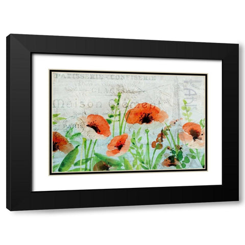 Paris In The Spring Black Modern Wood Framed Art Print with Double Matting by Allen, Kimberly
