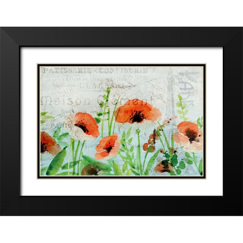 Paris In The Spring Black Modern Wood Framed Art Print with Double Matting by Allen, Kimberly