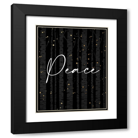 Peace Hope 1 Black Modern Wood Framed Art Print with Double Matting by Allen, Kimberly