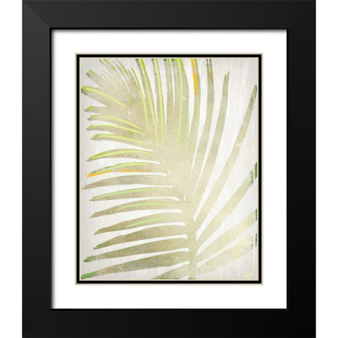 Tropical Palms 1 Black Modern Wood Framed Art Print with Double Matting by Allen, Kimberly
