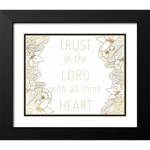 Trust In The Lord Black Modern Wood Framed Art Print with Double Matting by Allen, Kimberly