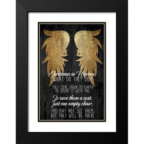 Christmas In Heaven Black Modern Wood Framed Art Print with Double Matting by Allen, Kimberly
