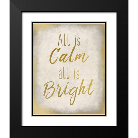 All Is Calm Black Modern Wood Framed Art Print with Double Matting by Allen, Kimberly