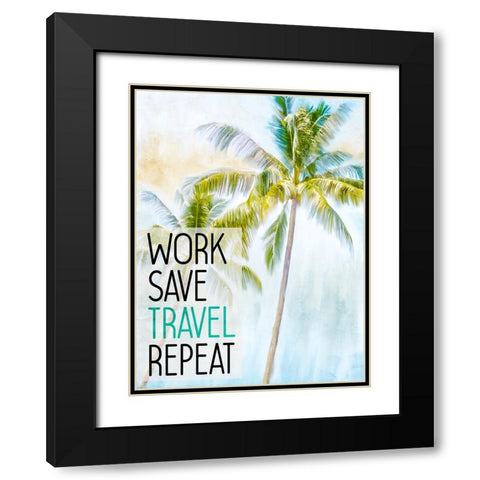 Work Travel Black Modern Wood Framed Art Print with Double Matting by Allen, Kimberly
