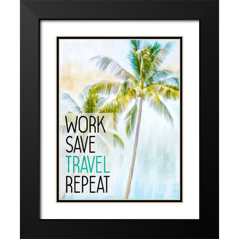 Work Travel Black Modern Wood Framed Art Print with Double Matting by Allen, Kimberly