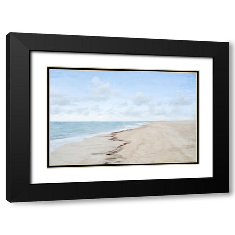Coastline Black Modern Wood Framed Art Print with Double Matting by Allen, Kimberly