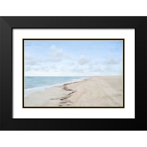 Coastline Black Modern Wood Framed Art Print with Double Matting by Allen, Kimberly